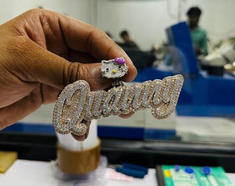 Custom Iced Out Name Pendant: Hip Hop CZ Diamond Bling Necklace