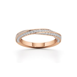 Diamond Eternity Band trouwring/verlovingsring/diamantenring/trouwring/diamanten liefde/unieke ring trouwring stapelbare band