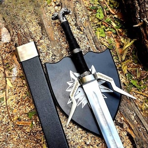 Handmade Witcher 3 Sword Master Sword of Geralt of Rivia Feline Steel Silver sword Personalized Birthday gift for boyfriend Christmas Gift