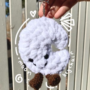 Crochet Moon Keychain | Moon Keychain | Crochet Jellycat Keychain | Crochet Amusable Keychain | Jellycat Keychain | Crochet Keychain