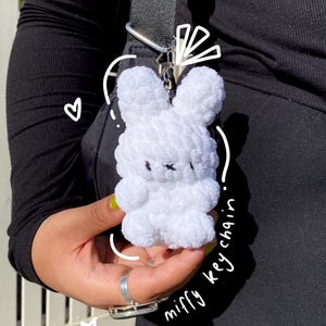 Crochet Miffy Keychain | Miffy Keychain | Crochet Miffy | Crochet Keychain | Handmade Miffy Keychain | Handmade Crochet Miffy Keychain