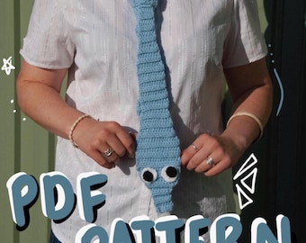 Worm on a String Tie and Scarf Crochet Patten | 3 in 1 Worm on String Crochet | Crochet Pattern PDF | Tie, Belt and Scarf Crochet Pattern