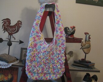 Farmers Market  Hand Crocheted Shopping Bag