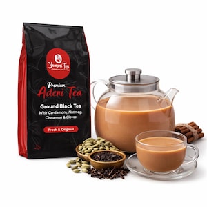 Yemeni Premium Adani/Adeni Karak Tea Chai – Authentic Spiced Tea Blend with Cinnamon, Cardamom & Cloves – Traditional Middle Eastern Drink