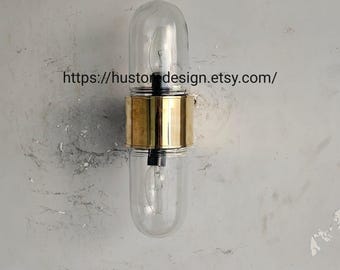 Vintage Nautical Brass Double Glass Wall Light Marine Ship Bulkhead Lamp