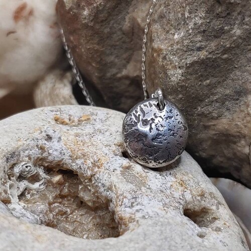 Unique shops handmade sterling silver pendant, inspired by planets --- free worldwide shipping