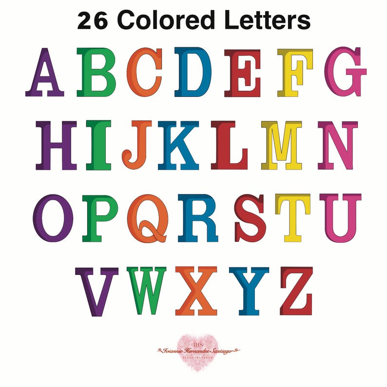 Printable Colorful Alphabet Letters – Classroom Decor, Learning