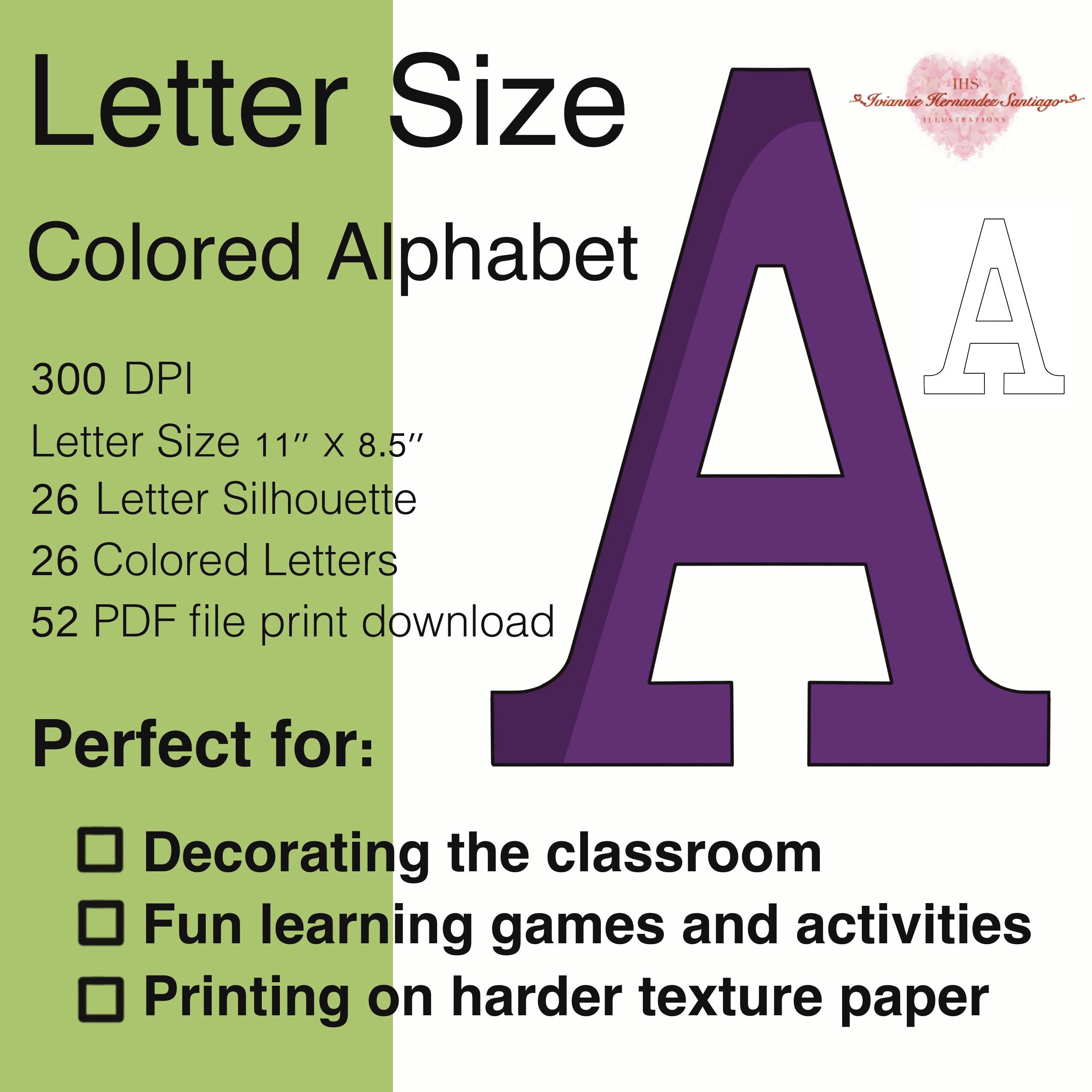 Printable Colorful Alphabet Letters – Classroom Decor, Learning