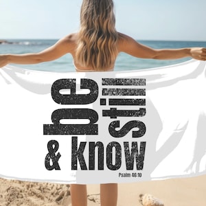 Scripture Beach Towel: Bold Christian Verse, Summer Vacation Gift