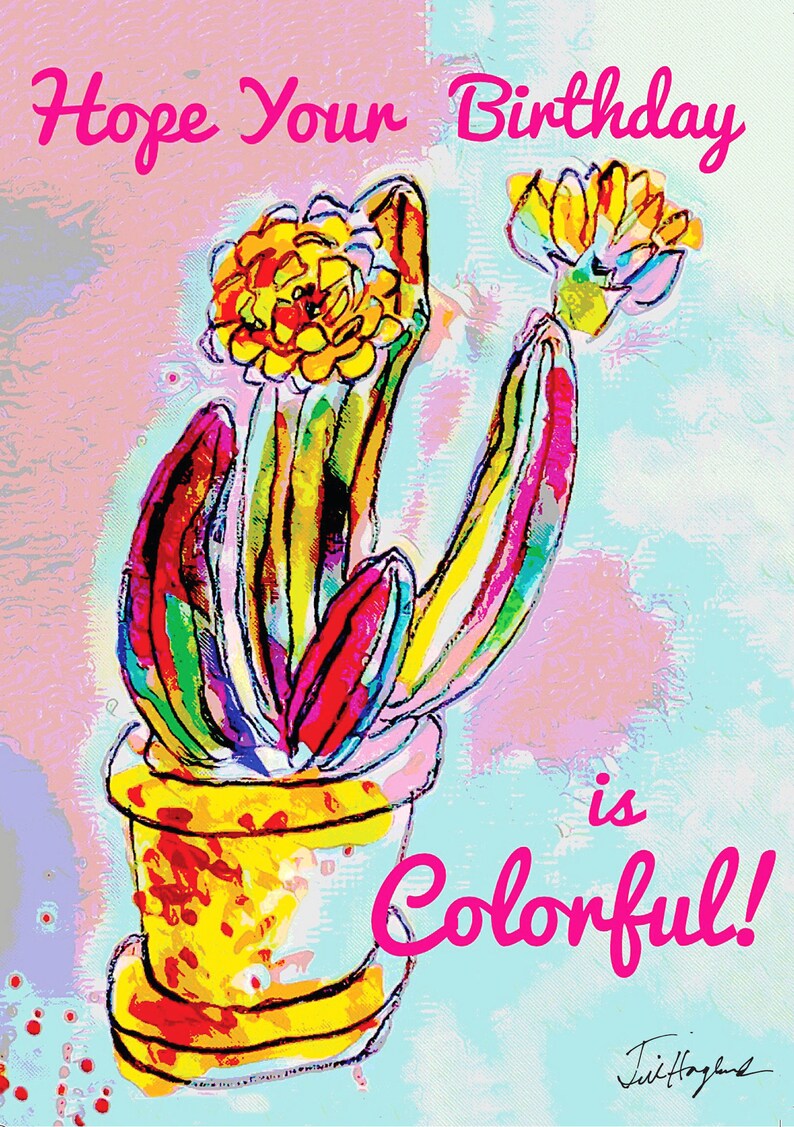 Hope Your Birthday is Colorful Card | Etsy