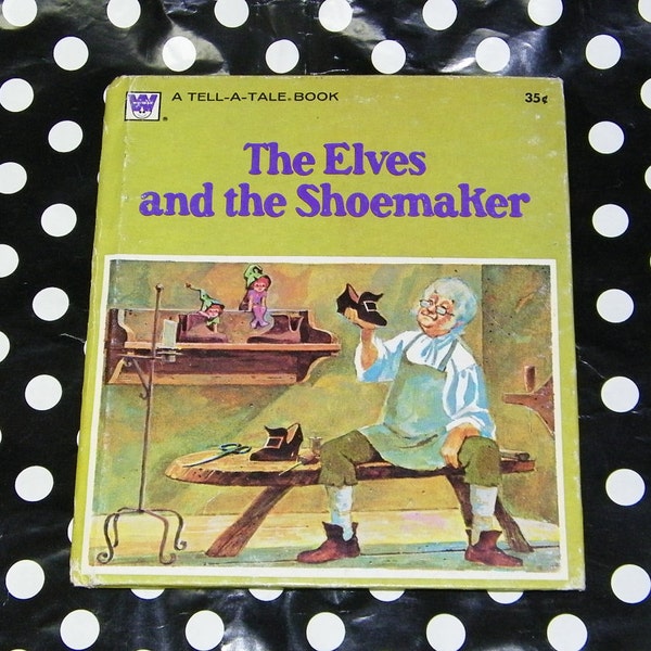 Vintage Childs Childrens 1958 The Elves and the Shoemaker Whitman Tell-a-Tale Book