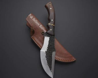 New Tom Brown The Hunter Tracker knife, Hand forged Carbon Steel Blade Tracker Knife With Leather Sheath= FREE GIFT