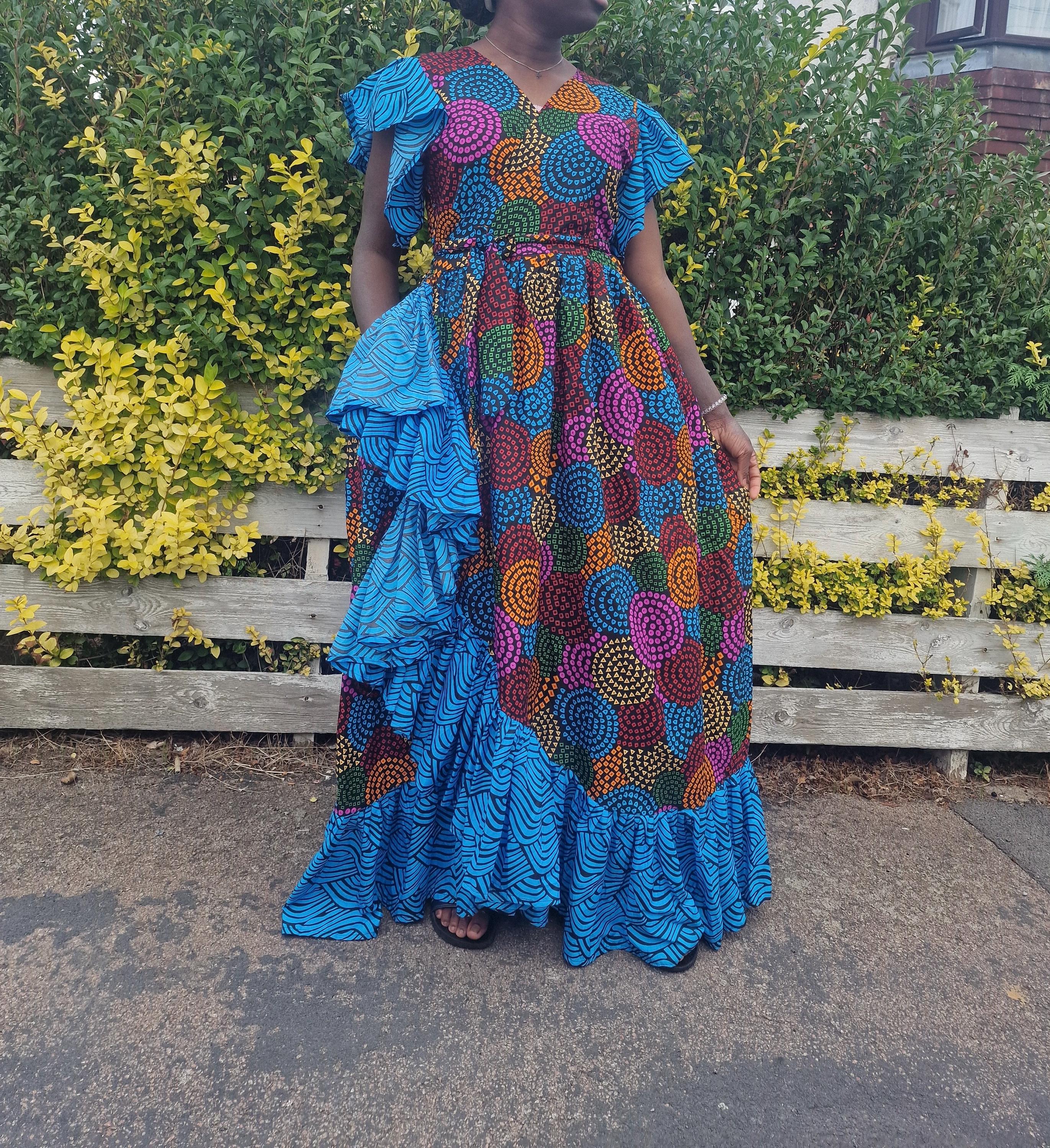 chinese dress ladies Bekky Ankara Maxi Dress