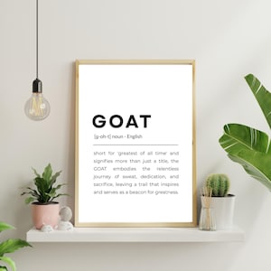 GOAT Definition Art Print: Motivational Office Decor (Digital Download