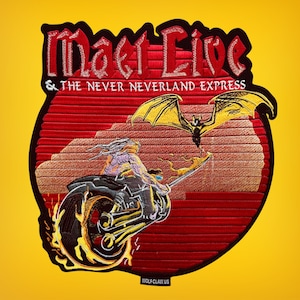 Flying Bat Biker Embroidered Patch, Large Back Patch for Biker Jackets, Iron on Patch, Maet Live Embroidered Vest Patch