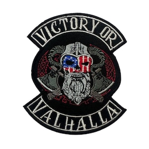 Viking Rocker Aufnäher: Victory oder Valhalla Biker Aufnäher