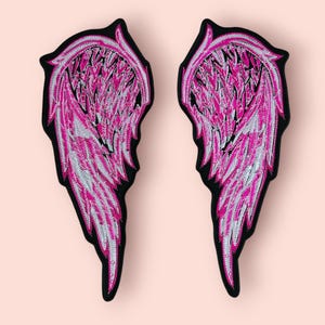 Angel Wings Large Back Patch, Halloween Cosplays Accessories, Iron on Embroidered Patches, Demon Wings Embroidery Patch