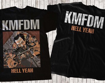 Vintage KMFDM Money Tour 1992 Double Sided Black Cotton T Shirt