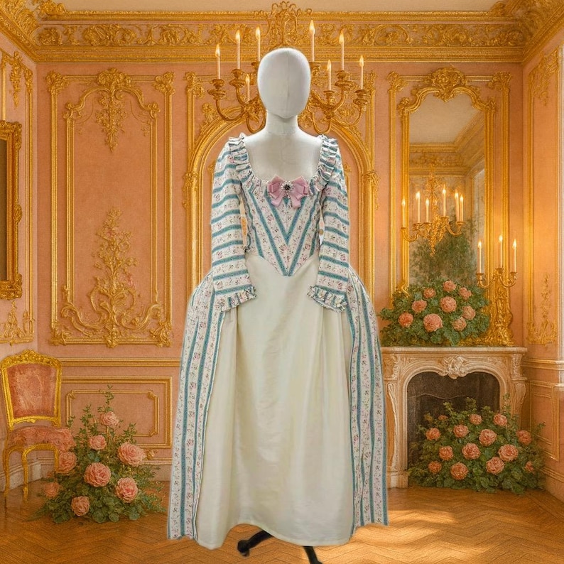 Marie Antoinette Inspired Rococo Dress · Custom 18th-Century Robe à l ...