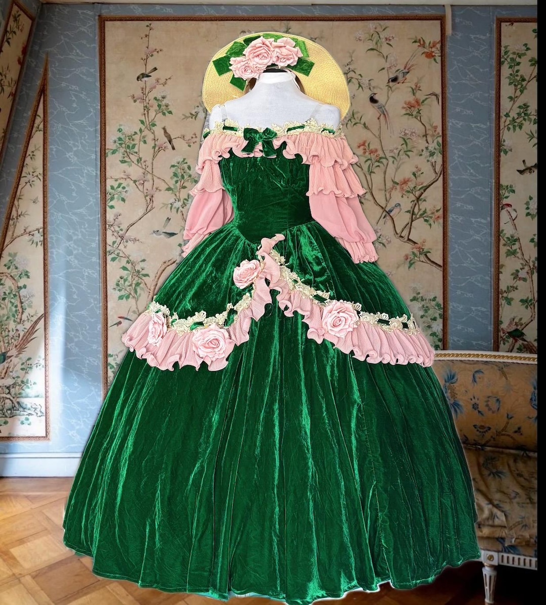 1850s Crinoline Ball Gown – Movie-inspired Victorian Dress in