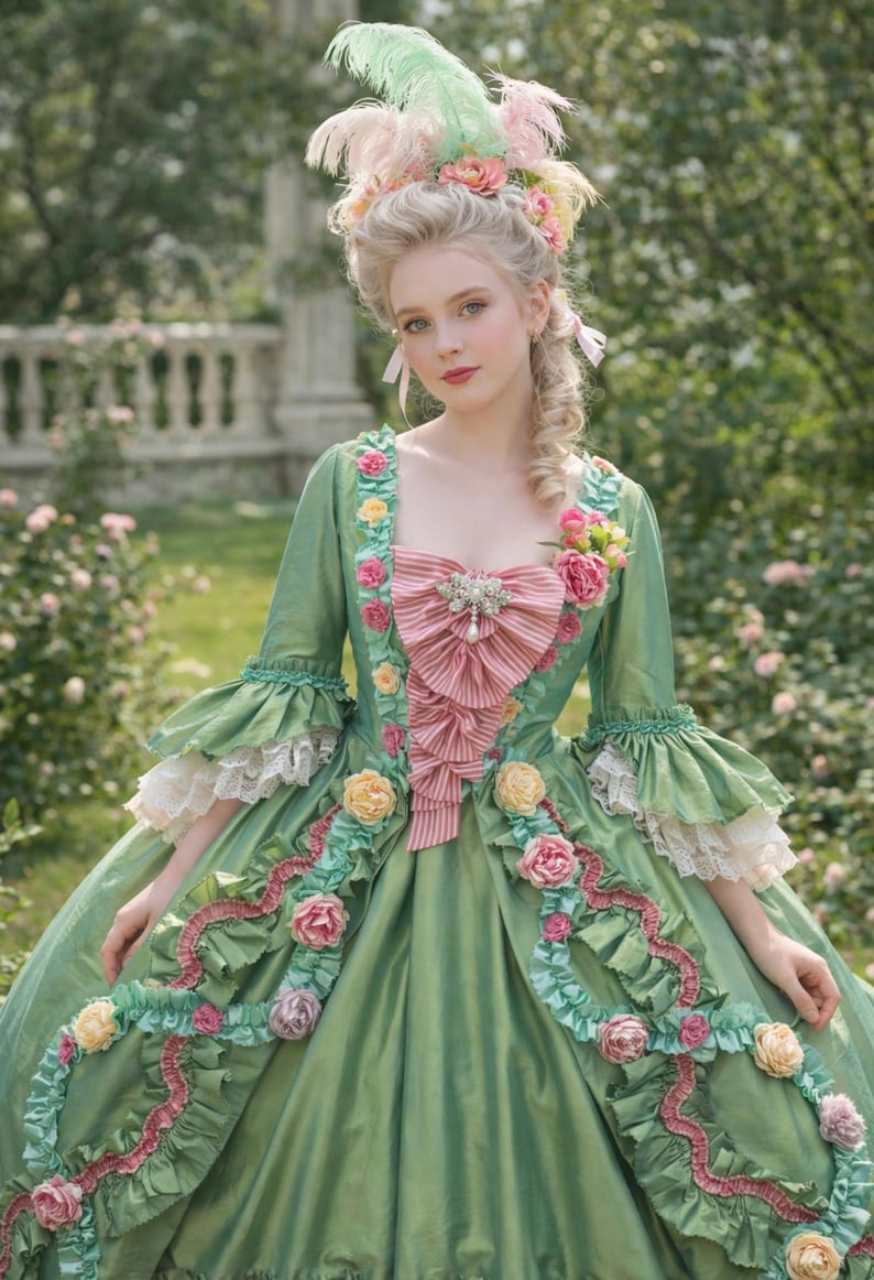 Historical Rococo Style Dress, 18th Century, Madame De Pompadour ...