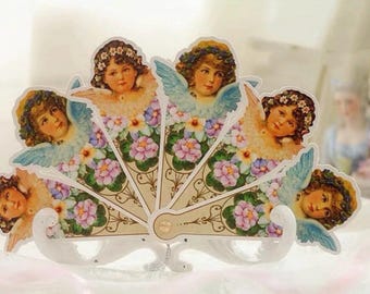 vintage style angel fan