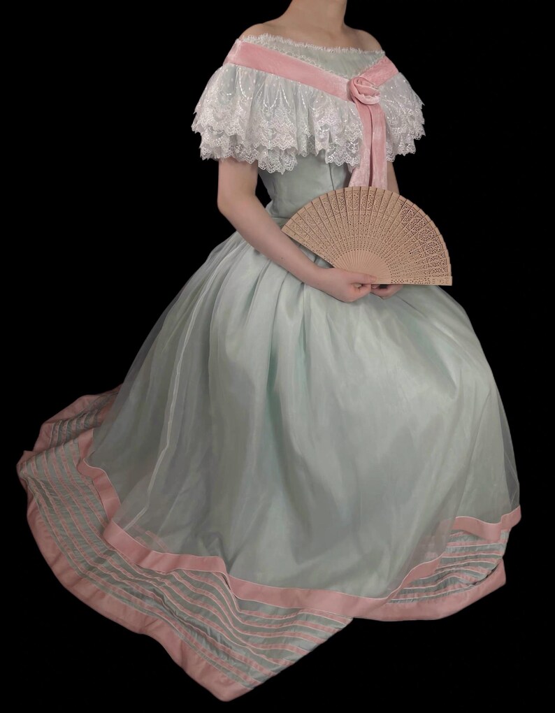 Rococo Style Solid Black Ball Gown for Historical Reenactments Cosplay Events Rococo Themed Gatherings Halloween Christmas main image 1