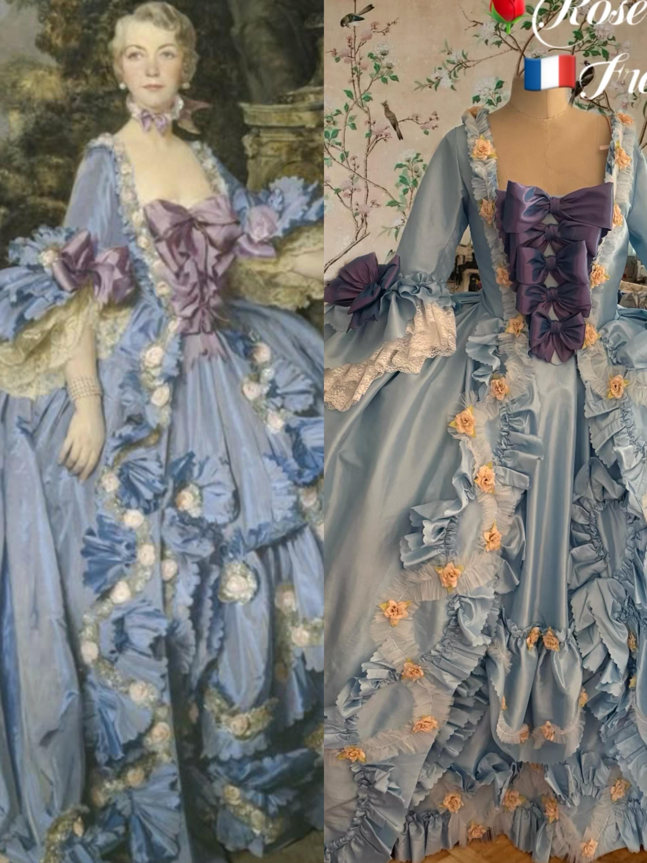 Historical Dress Rococo Style Dress 18th Century Madame De Pompadour ...