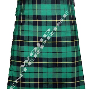 Schottische handgemachte traditionelle Wallace Jagd Tartan 8 Yard Kilt - Highland Herren 16 Oz Tartan Kilt - Clan Wallace Tartan - Made To Order