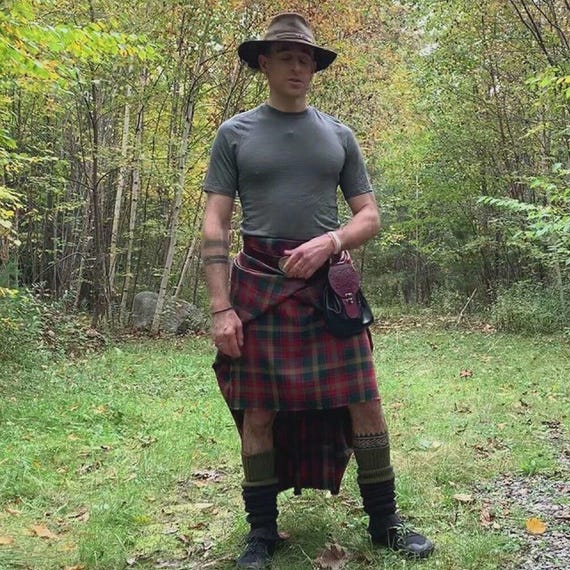Scottish Clan Tartan Kilt - Traditional Highland Style