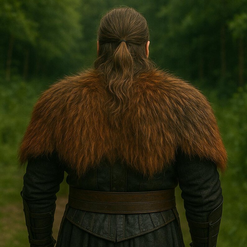 keland Brede Viking Middeleeuwse accessoires renaissance voor Halloween cosplay kostuum, zwart., Eén maat