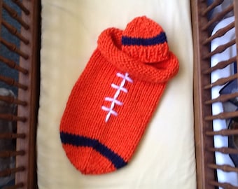 Hand Knit Denver Newborn Baby  Bunting