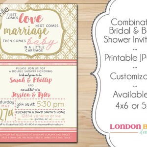 Combination Bridal Baby Shower Invitation Etsy
