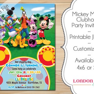 Mickey Mouse Clubhouse Printable Party Invitation