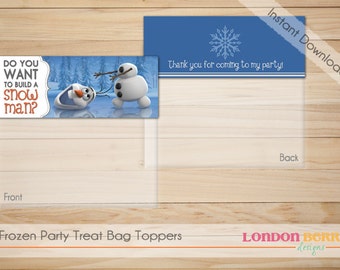 Adornos para bolsas de golosinas de Frozen - DESCARGA INSTANTÁNEA