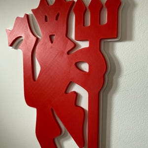 Manchester United 3D Wall Art – Club Crest or Red Devil Logo