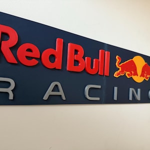 30cm Red Bull Racing 3D Logo Wall Art – F1 Fan Decor