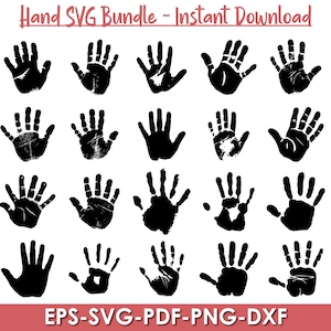 Handprint SVG, Hand Cut File, Handprint Circuit, Hand print Silhouette, Circuit Svg File, Hand Print Svg, Instant Download, Circuit