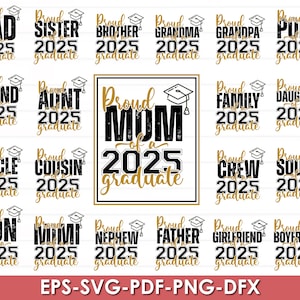 Proud of the Graduate Svg, Proud Graduate 2025 SVG, Proud Mom of 2025, Proud of 2025 Graduate SVG, 2025 Graduation SVG, Graduation Shirt