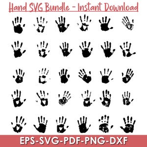 Handprint SVG, Hand Cut File, Handprint Cricut, Handprint Silhouette, Cricut Svg File, Hand Print Svg, Instant Download, Vinyl,Cricut