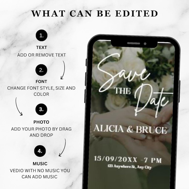 Elegant Animated Save-the-date Video, Envelope Reveal Invitation ...