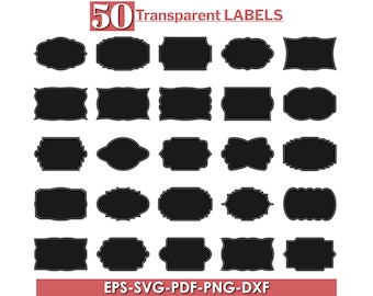 Vintage Frames SVG Bundle, Label Borders (Digital Download)