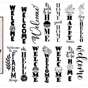 Cartello per veranda in formato SVG, cartello per veranda in formato SVG per fattoria, benvenuto in formato SVG, cartello verticale per veranda in formato SVG, ciao in formato SVG, cartello di benvenuto in formato SVG, pacchetto di cartelli per veranda in formato SVG