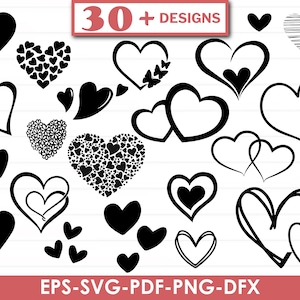 Paquete de SVG de corazón (vector), SVG de corazón, SVG de corazón dibujado a mano, SVG de corazón abierto, SVG de corazón garabato, SVG de corazón esbozado, SVG de amor, SVG de San Valentín