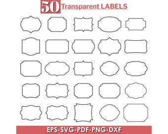 Vintage Label Frames SVG Bundle (Digital Download)