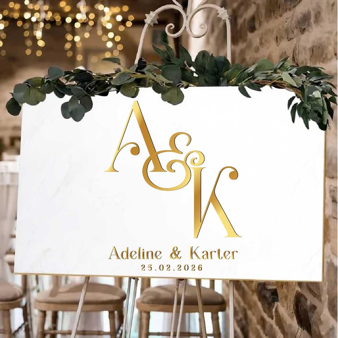 Custom Couple Monogram Wedding, Wedding Initial Logo Personalized ...