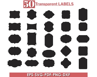 Vintage Frames SVG Bundle, Label Borders (Digital Download)