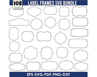 Classic Frames svg bundle, Labels svg, Vintage Frames, Label Borders, Decorative Frames, Frames svg bundle, SVG | PNG | EPS | Dxf