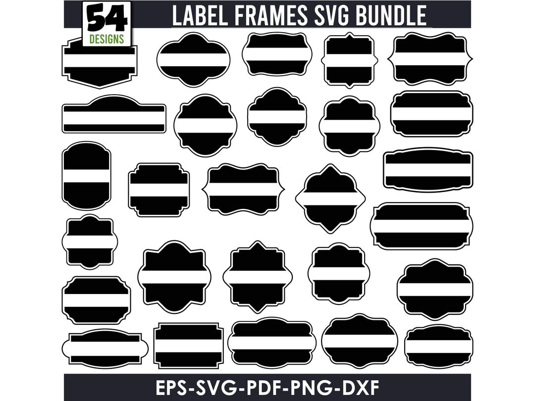 Classic Frames Svg Bundle, Labels Svg, Vintage Frames, Label Borders ...