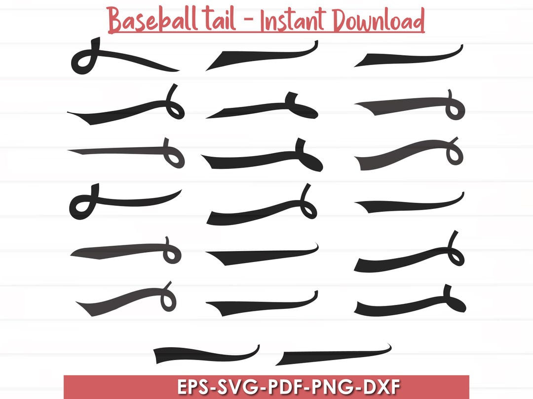Text Tail Swashes SVG, Font Swirls (digital Download) - Etsy